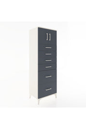 Hyperion Dolap Tek Raflı 6 Çekmeceli 2 Kapaklı 60x44x182 - S56M017V2B