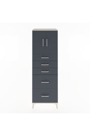 Hyperion Dolap Tek Raflı 5 Çekmeceli 2 Kapaklı 60x44x182 - S56M018V2B