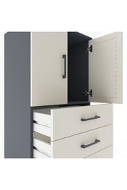 Hyperion Dolap Tek Raflı 5 Çekmeceli 2 Kapaklı 60x44x182 - S56M018V4B