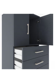 Hyperion Dolap Tek Raflı 5 Çekmeceli 2 Kapaklı 60x44x182 - S56M018V5B