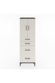 Hyperion Dolap Tek Raflı 4 Çekmeceli 2 Kapaklı 60x44x182 Antrasit-Aytaşı