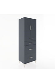 Hyperion Dolap Tek Raflı 4 Çekmeceli 2 Kapaklı 60x44x182 - S56M019V5B