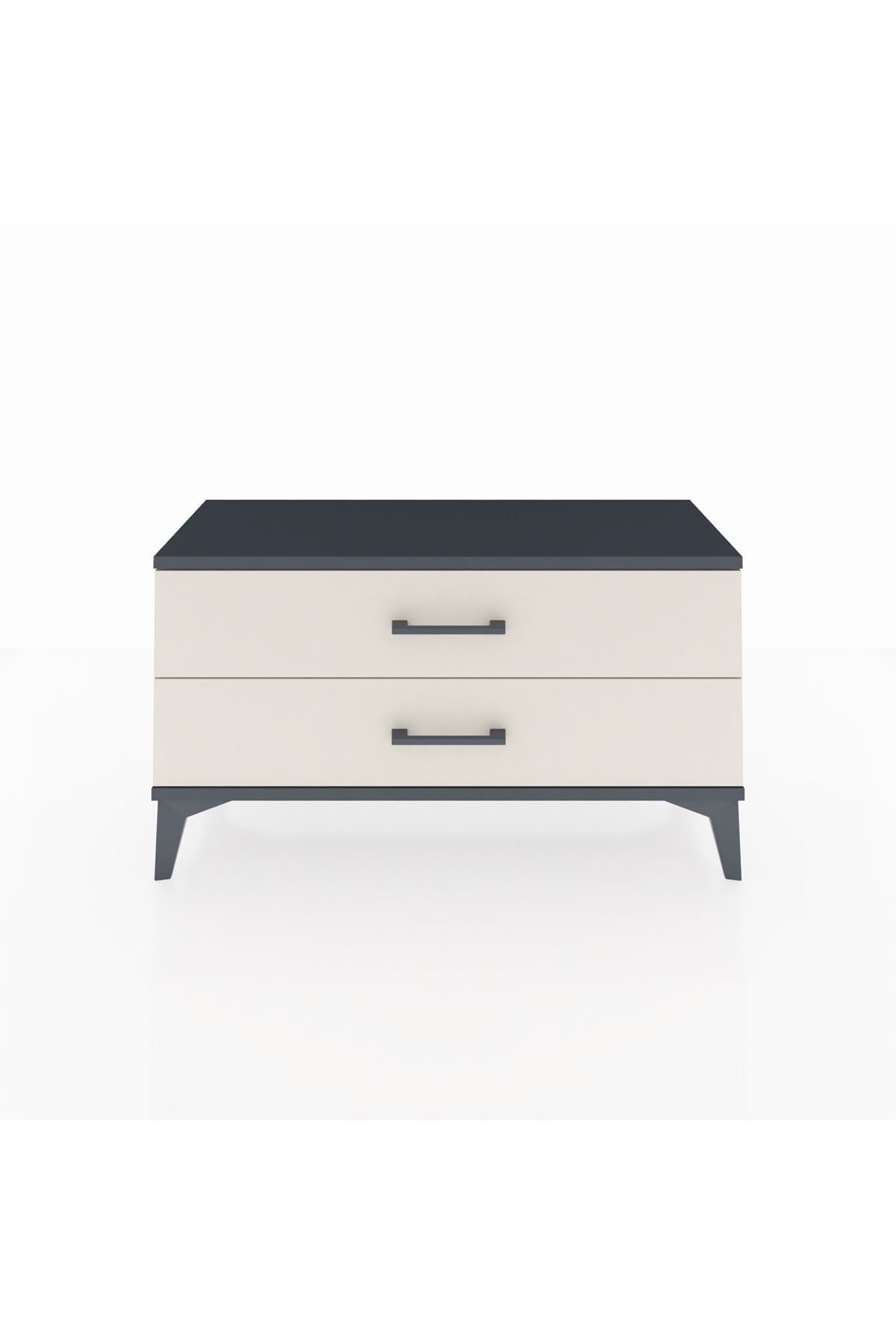 Arges Şifonyer 2 Çekmeceli 88x30x48 Antrasit-Aytaşı