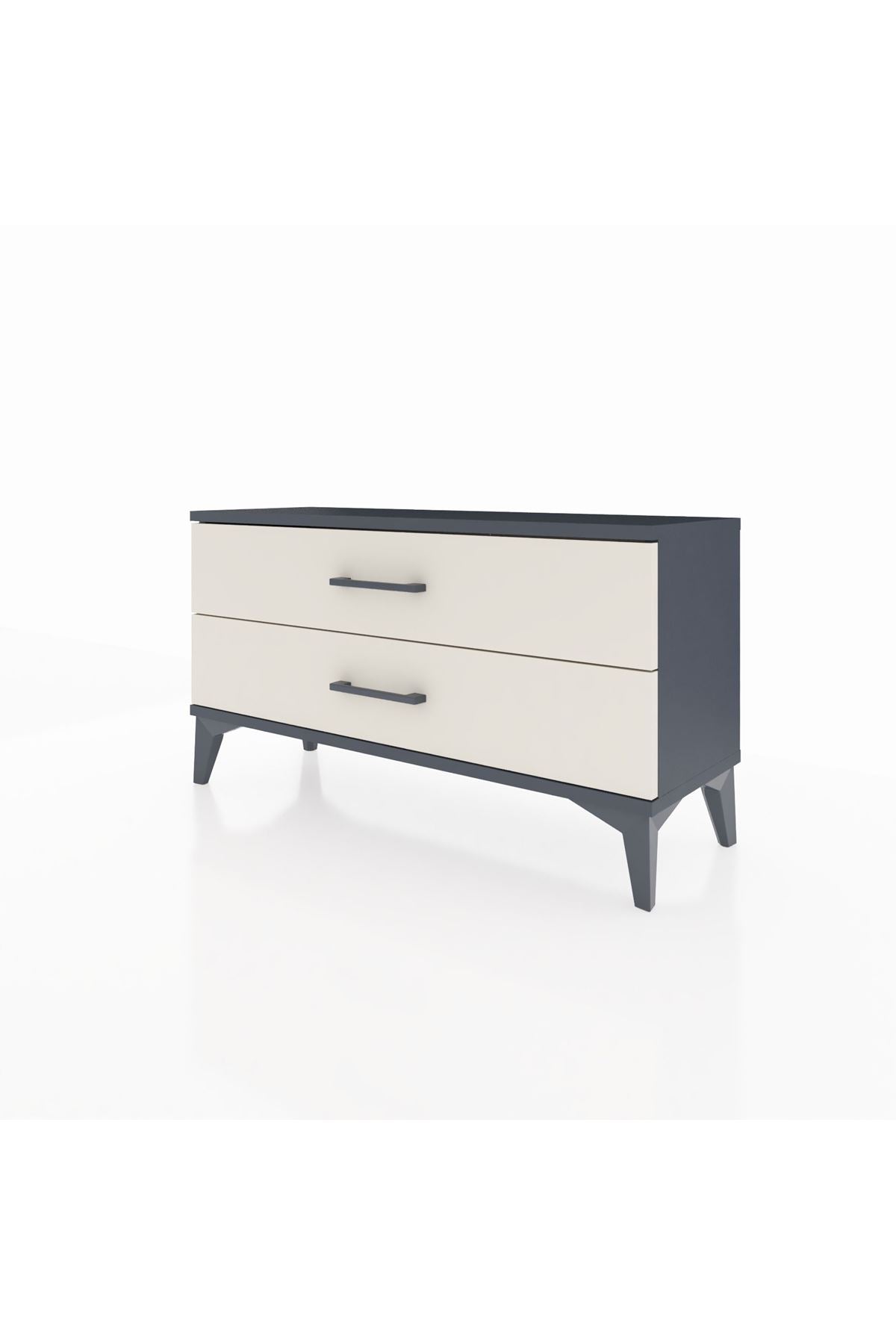 Arges Şifonyer 2 Çekmeceli 88x30x48 Antrasit-Aytaşı