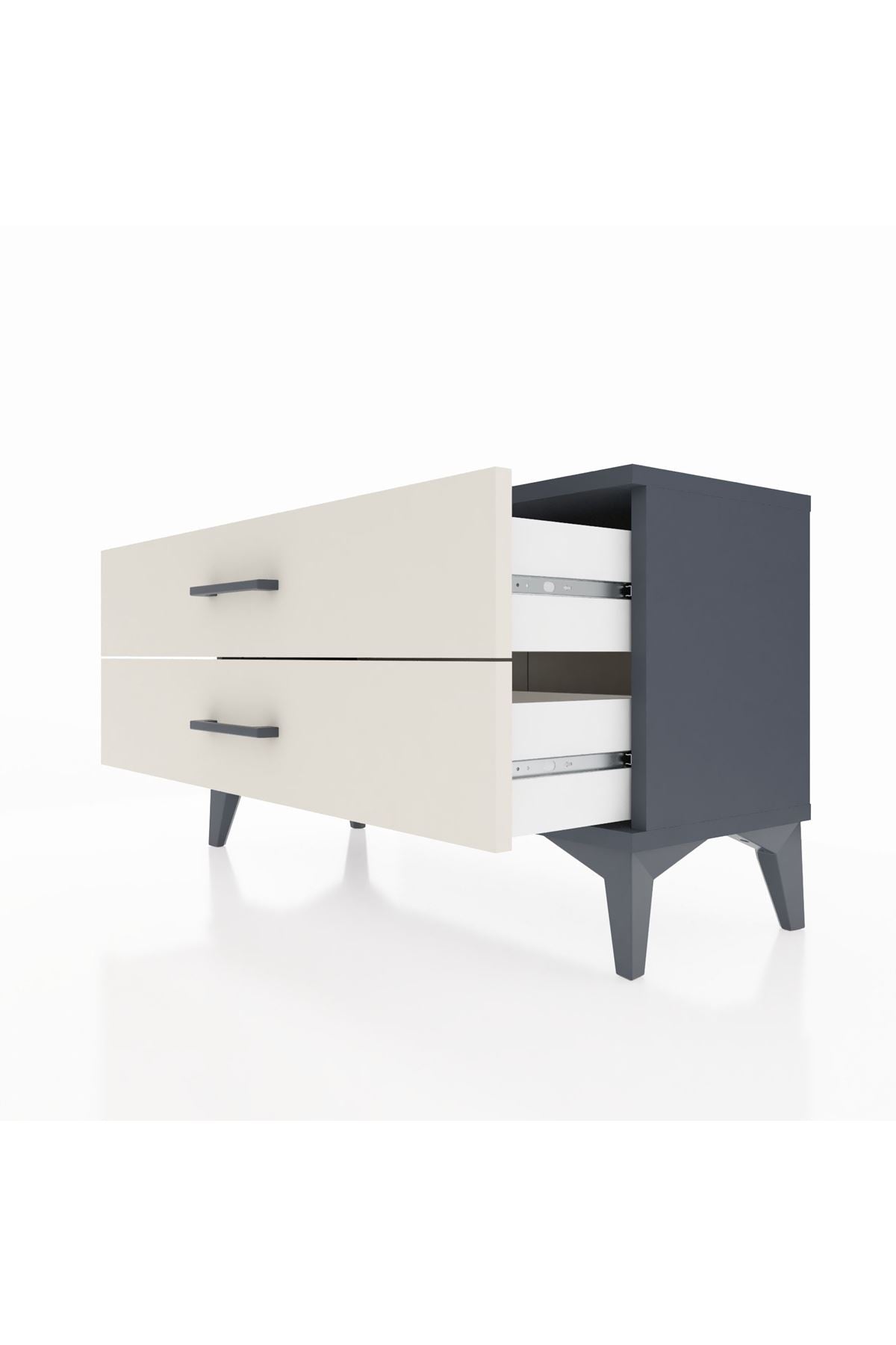 Arges Şifonyer 2 Çekmeceli 88x30x48 Antrasit-Aytaşı