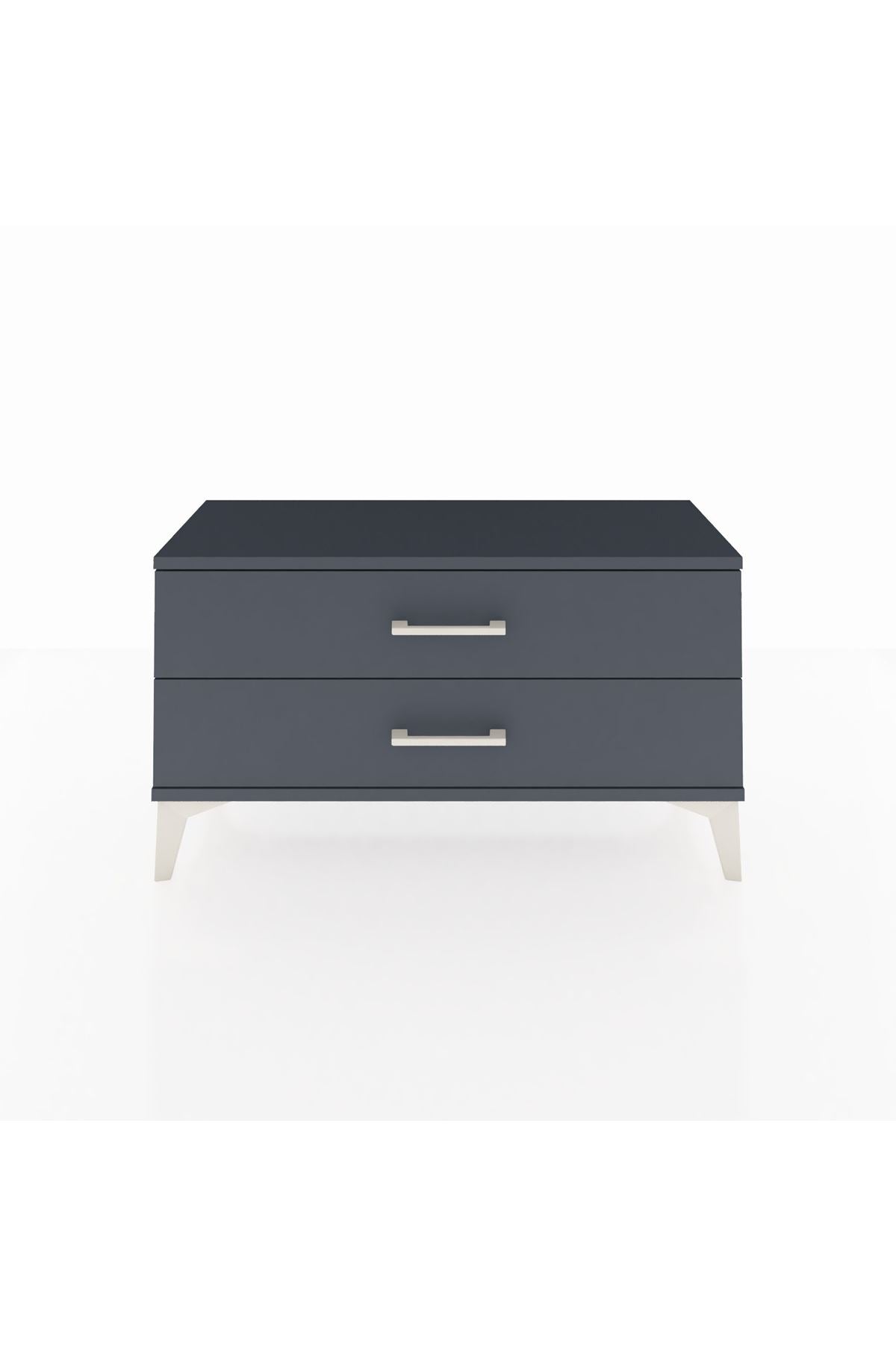 Arges Şifonyer 2 Çekmeceli 88x30x48 Antrasit-Antrasit