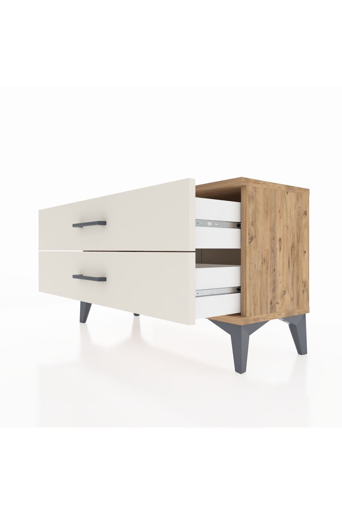 Arges Şifonyer 2 Çekmeceli 88x30x48 Çam-Aytaşı