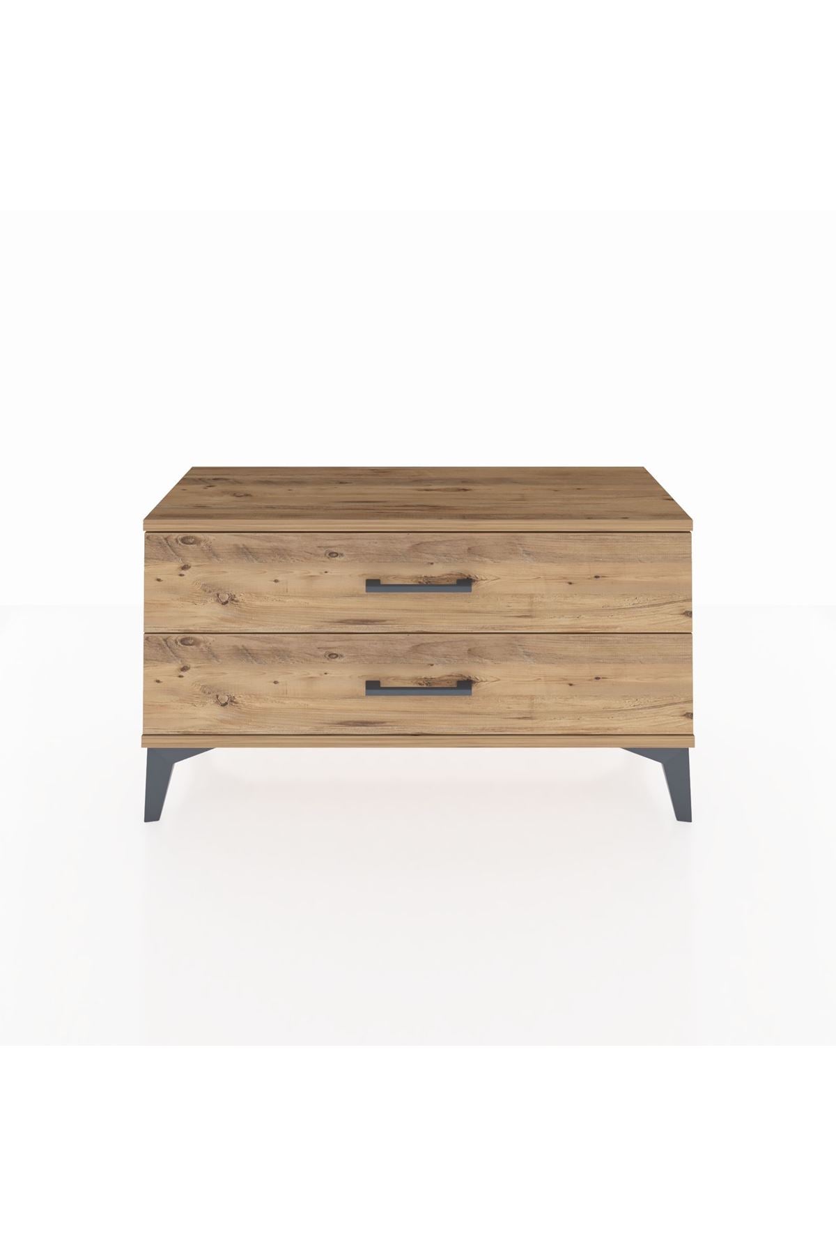 Arges Şifonyer 2 Çekmeceli 88x30x48 Çam-Çam