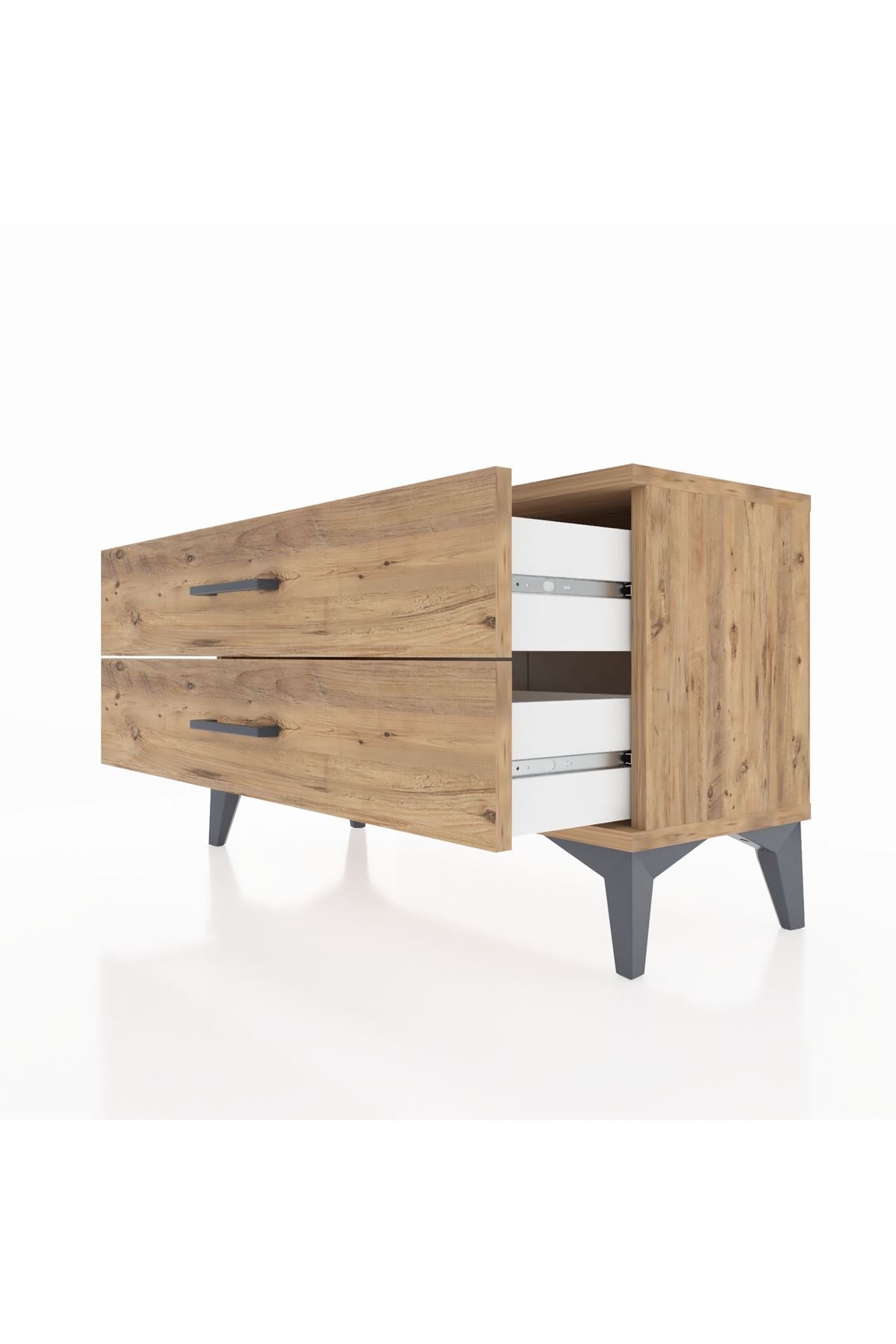 Arges Şifonyer 2 Çekmeceli 88x30x48 Çam-Çam