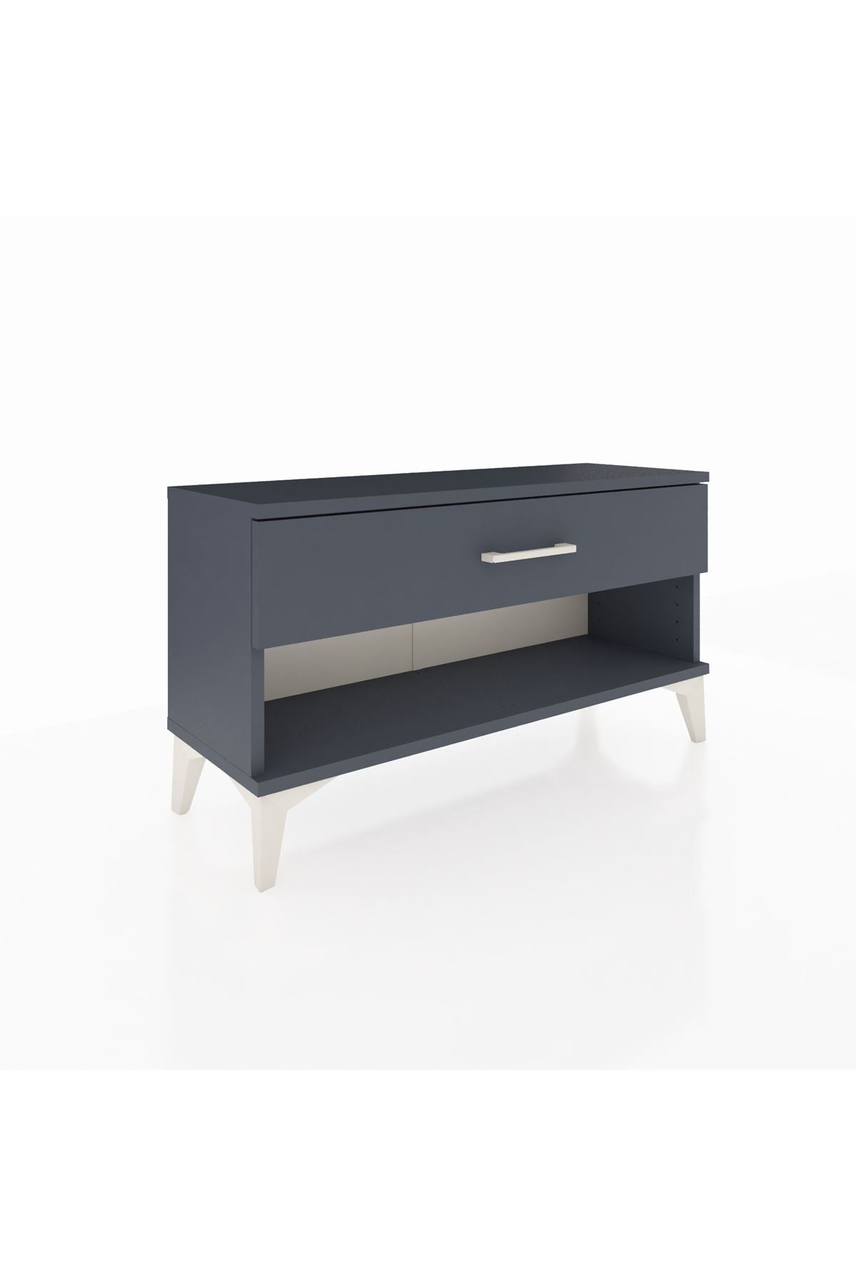 Arges Şifonyer Tek Çekmeceli 88x30x48 Antrasit-Antrasit