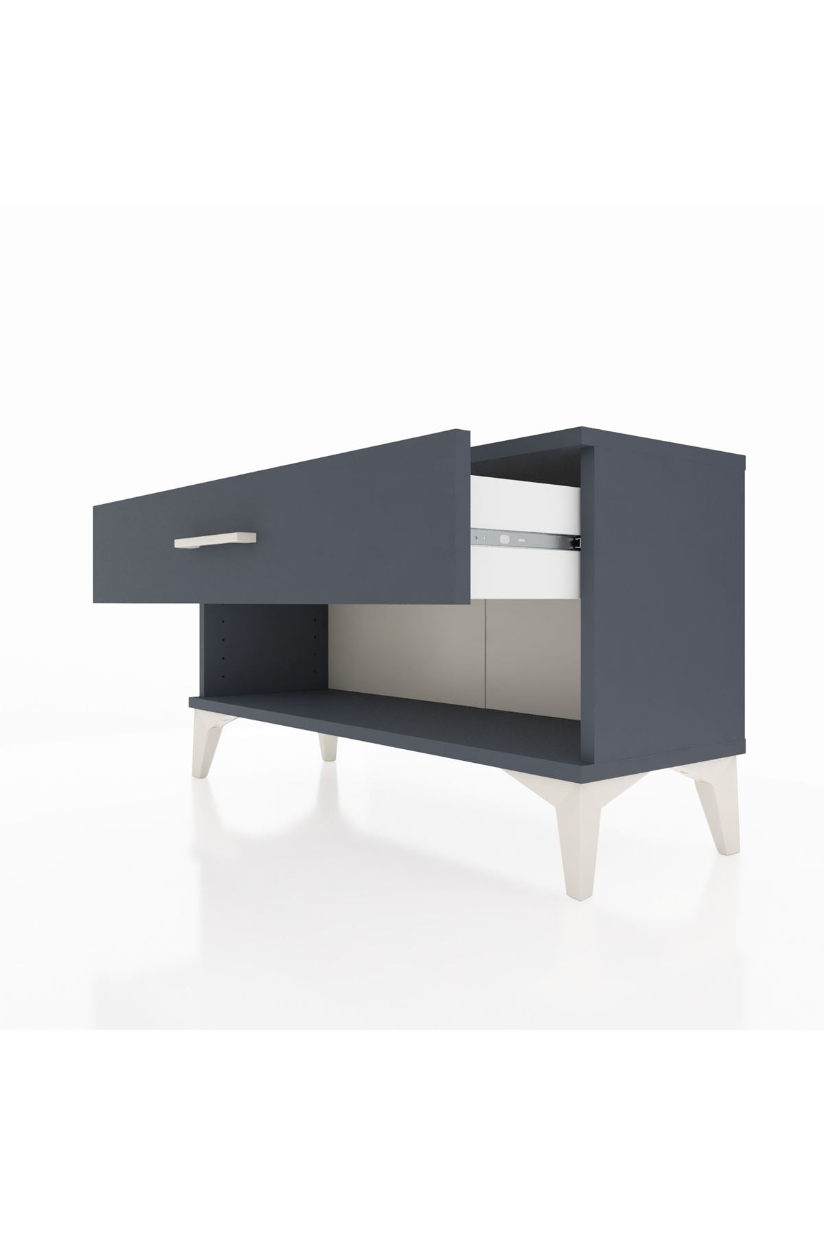 Arges Şifonyer Tek Çekmeceli 88x30x48 Antrasit-Antrasit