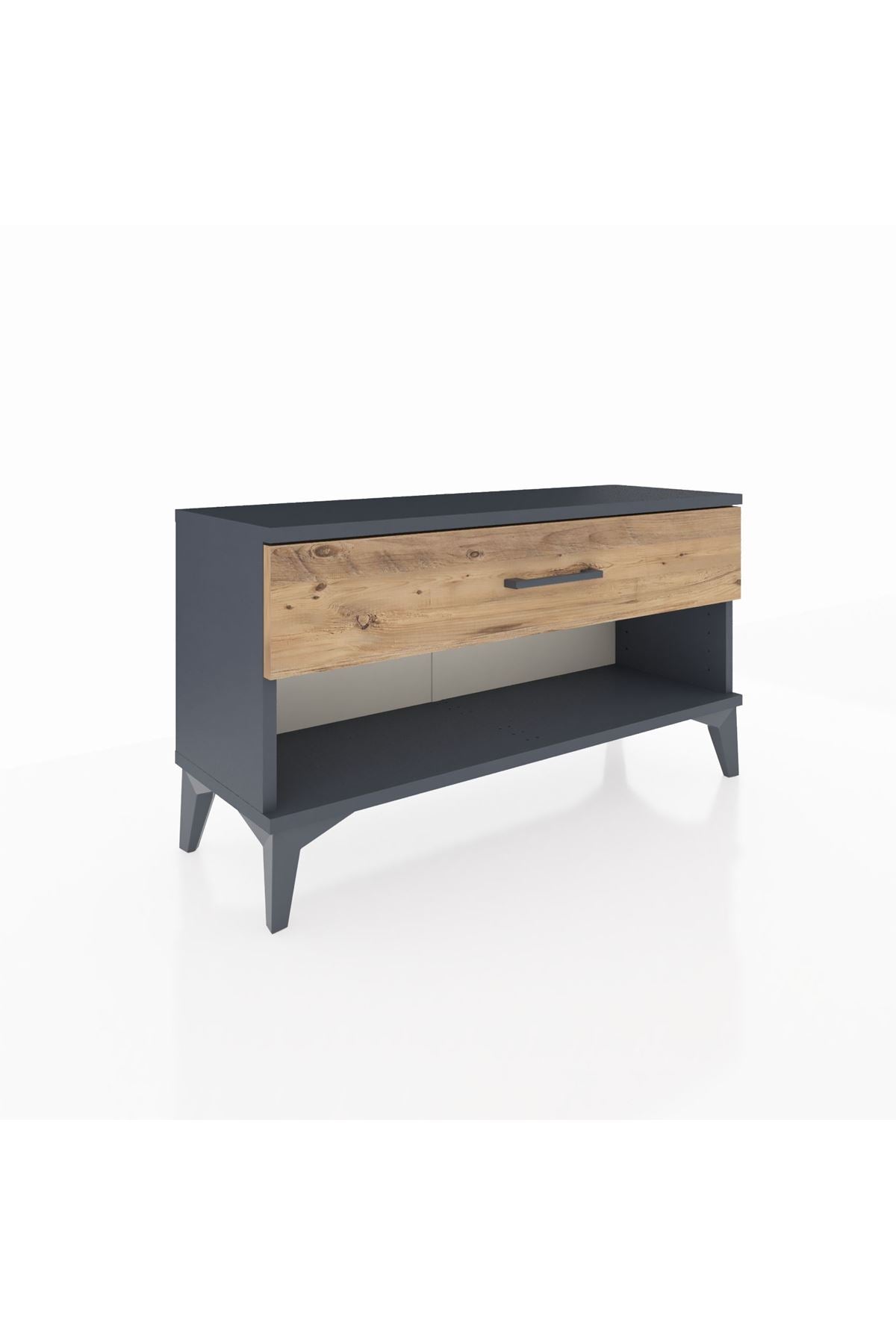 Arges Şifonyer Tek Çekmeceli 88x30x48 Antrasit-Çam