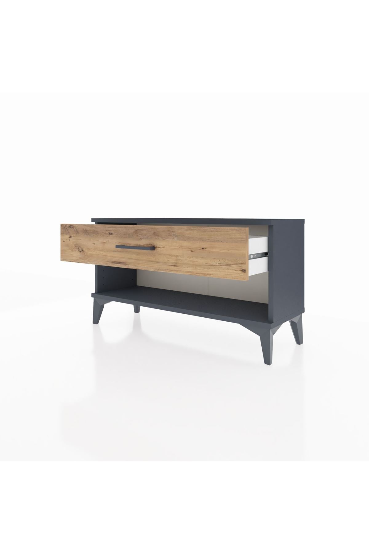 Arges Şifonyer Tek Çekmeceli 88x30x48 Antrasit-Çam