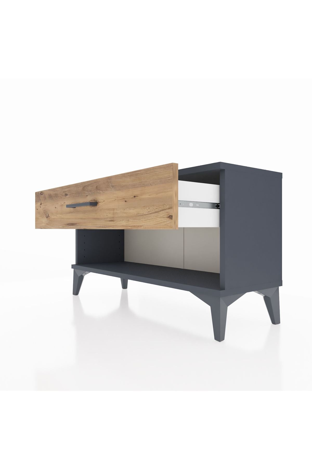 Arges Şifonyer Tek Çekmeceli 88x30x48 Antrasit-Çam