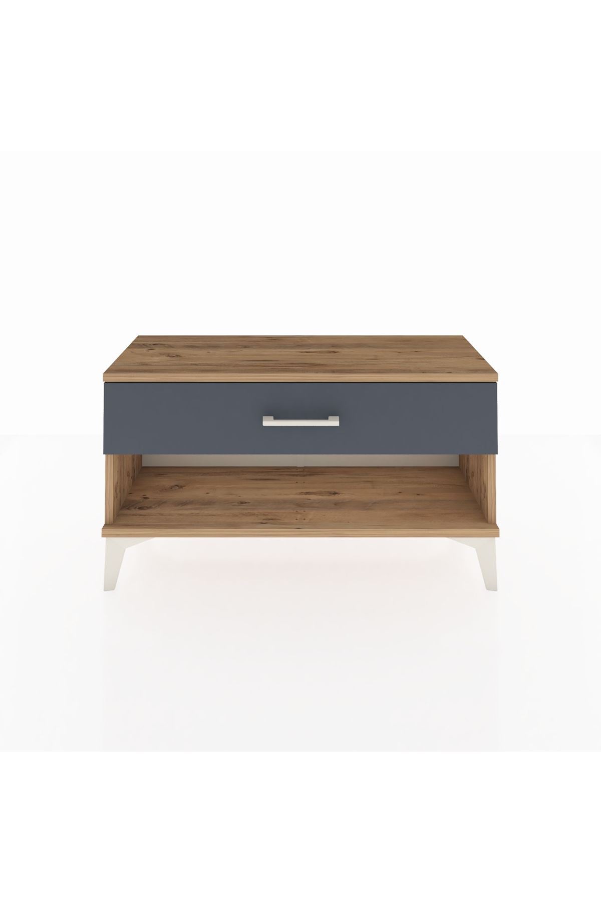 Arges Şifonyer Tek Çekmeceli 88x30x48 Çam-Antrasit