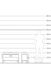 Arges Şifonyer Tek Çekmeceli 88x30x48 Çam-Antrasit