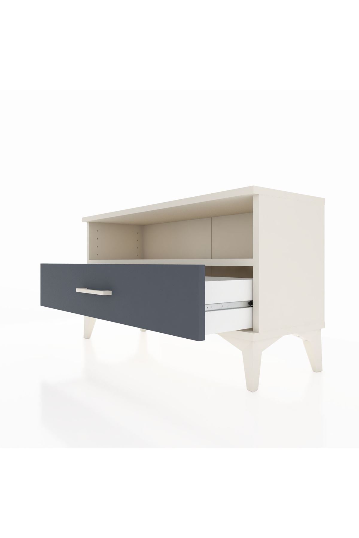 Arges Şifonyer Tek Raflı Tek Çekmeceli 88x30x48 Aytaşı-Antrasit