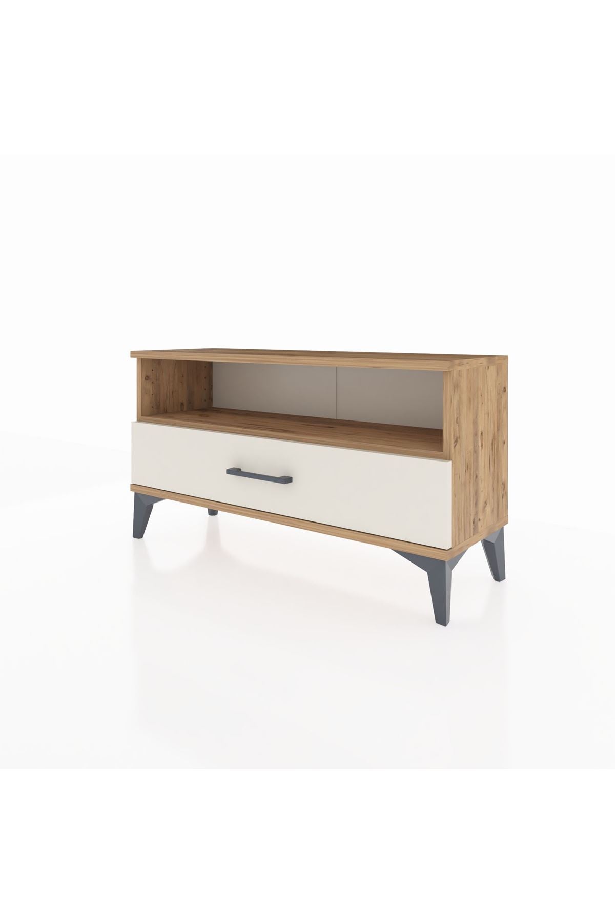 Arges Şifonyer Tek Raflı Tek Çekmeceli 88x30x48 Çam-Aytaşı