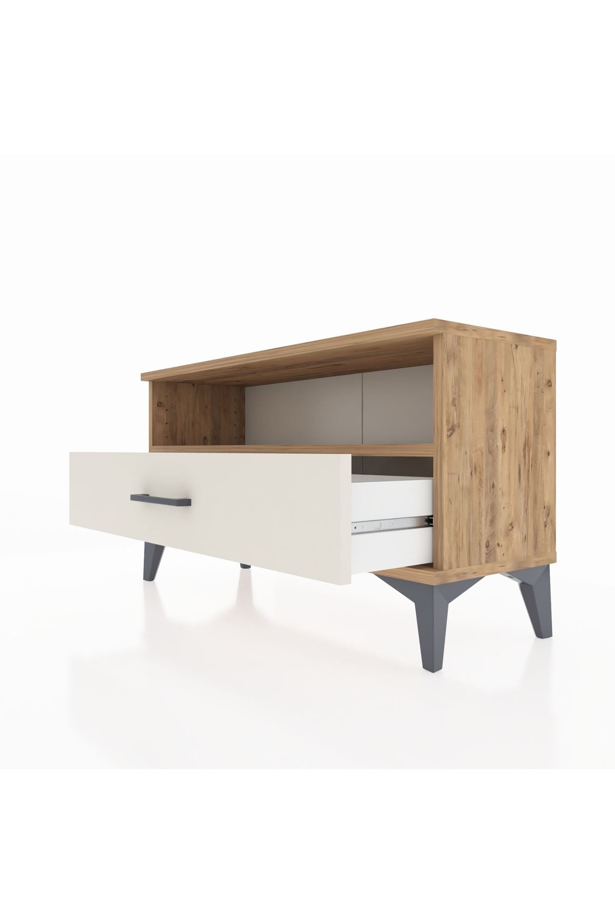 Arges Şifonyer Tek Raflı Tek Çekmeceli 88x30x48 Çam-Aytaşı