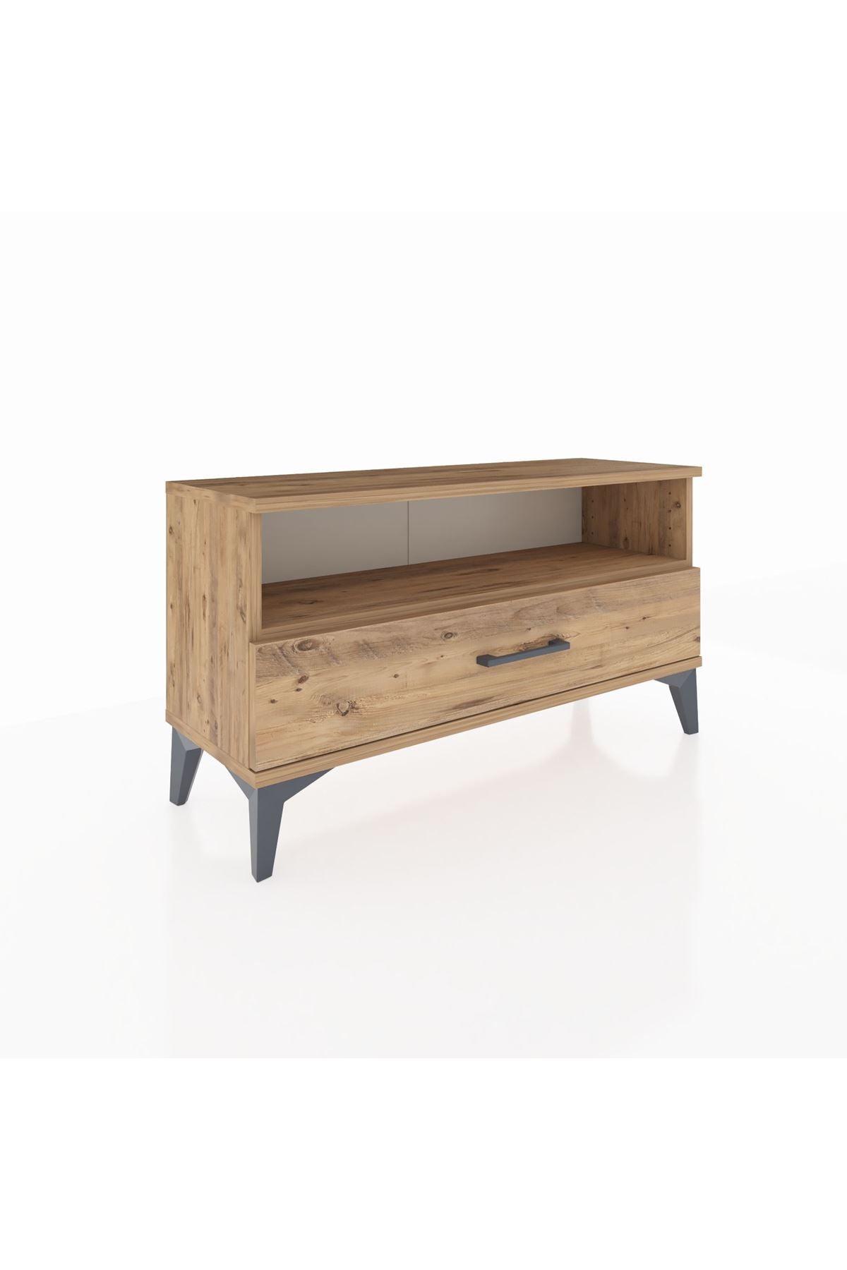 Arges Şifonyer Tek Raflı Tek Çekmeceli 88x30x48 Çam-Çam