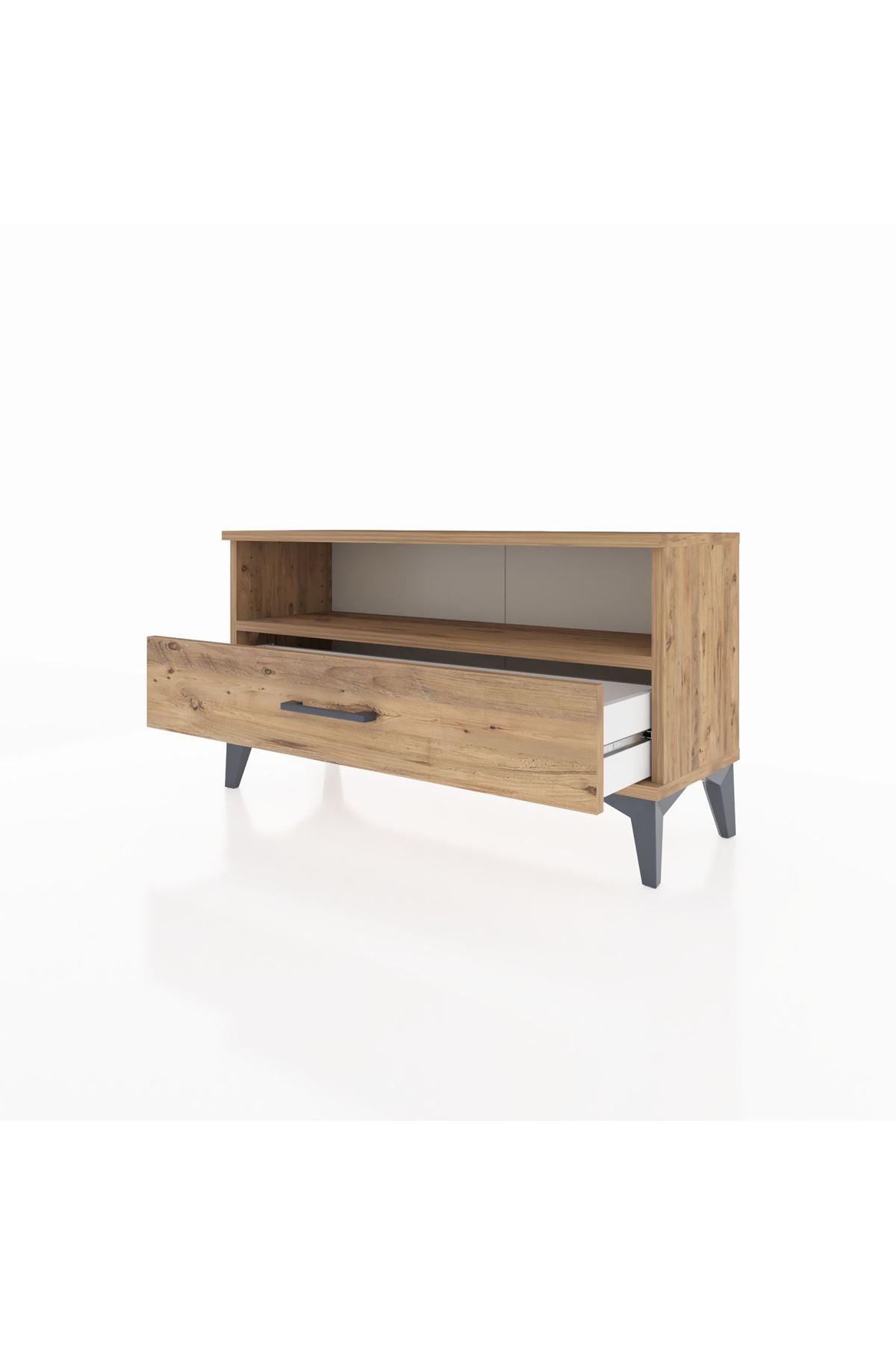 Arges Şifonyer Tek Raflı Tek Çekmeceli 88x30x48 Çam-Çam