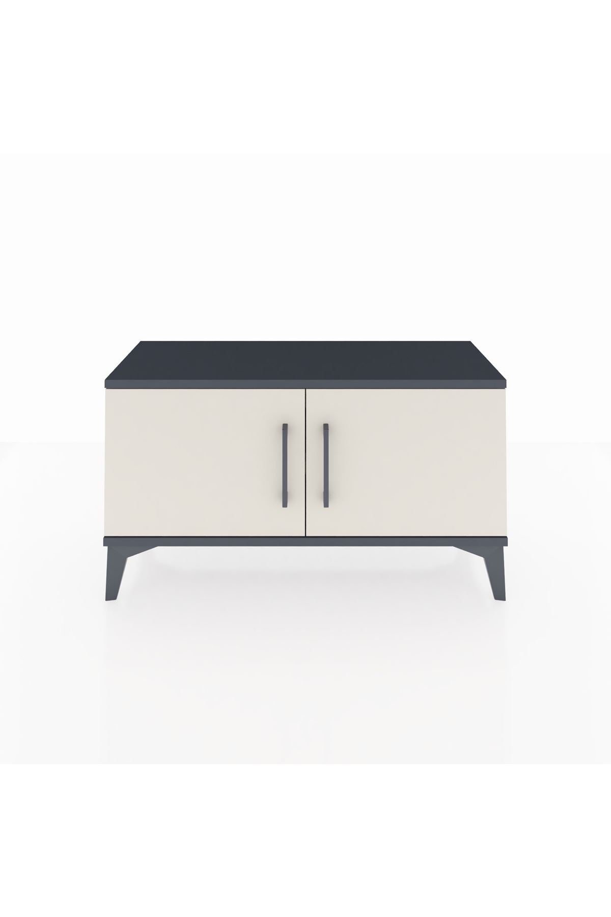 Arges Şifonyer Tek Raflı 2 Kapaklı 88x30x48 Antrasit-Aytaşı