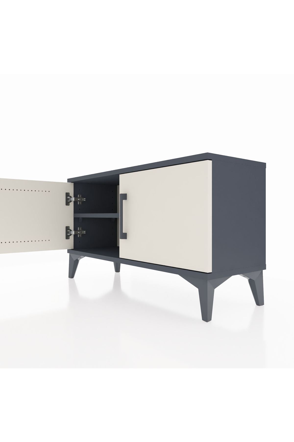 Arges Şifonyer Tek Raflı 2 Kapaklı 88x30x48 Antrasit-Aytaşı