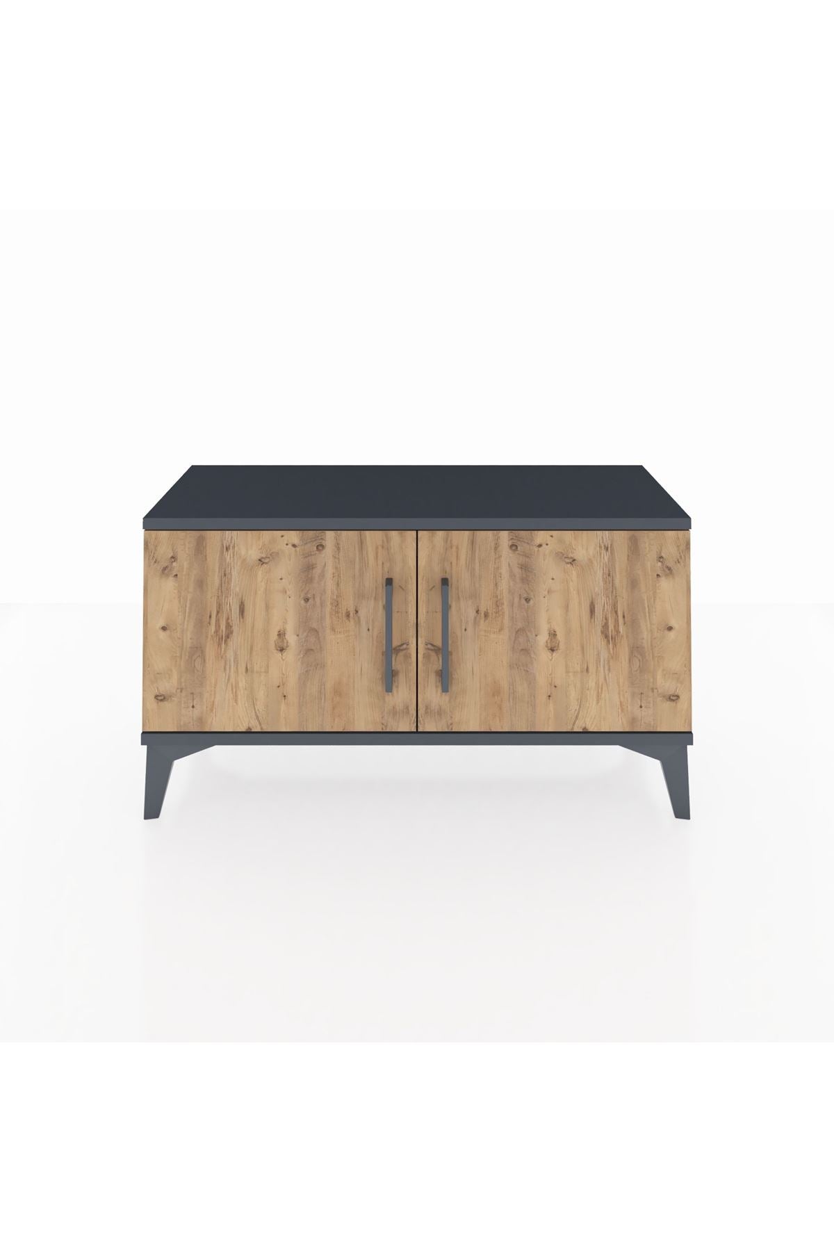 Arges Şifonyer Tek Raflı 2 Kapaklı 88x30x48 Antrasit-Çam