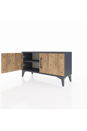 Arges Şifonyer Tek Raflı 2 Kapaklı 88x30x48 Antrasit-Çam