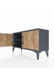 Arges Şifonyer Tek Raflı 2 Kapaklı 88x30x48 Antrasit-Çam