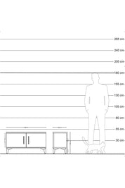 Arges Şifonyer Tek Raflı 2 Kapaklı 88x30x48 Antrasit-Çam