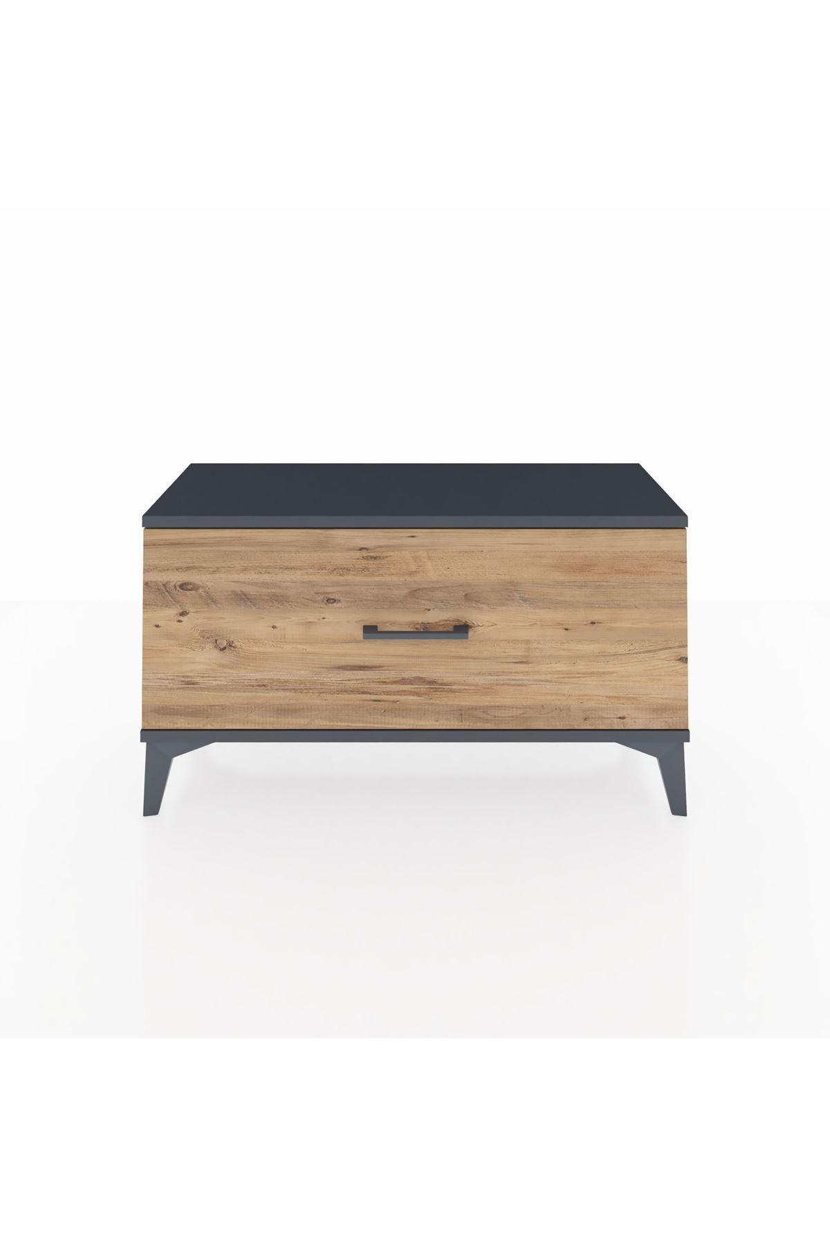 Arges Şifonyer Tek Çekmeceli 88x30x48 Antrasit-Çam