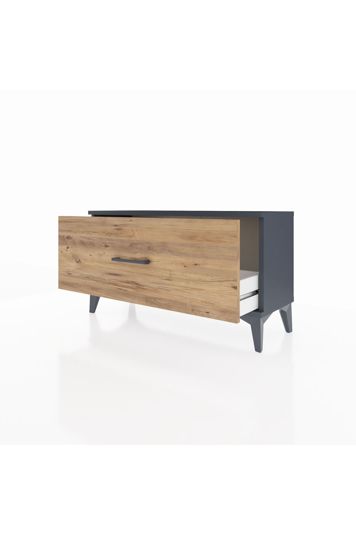 Arges Şifonyer Tek Çekmeceli 88x30x48 Antrasit-Çam