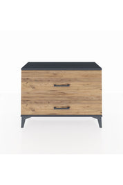 Arges Şifonyer 2 Çekmeceli 88x30x64 Antrasit-Çam