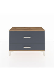 Arges Şifonyer 2 Çekmeceli 88x30x64 Çam-Antrasit