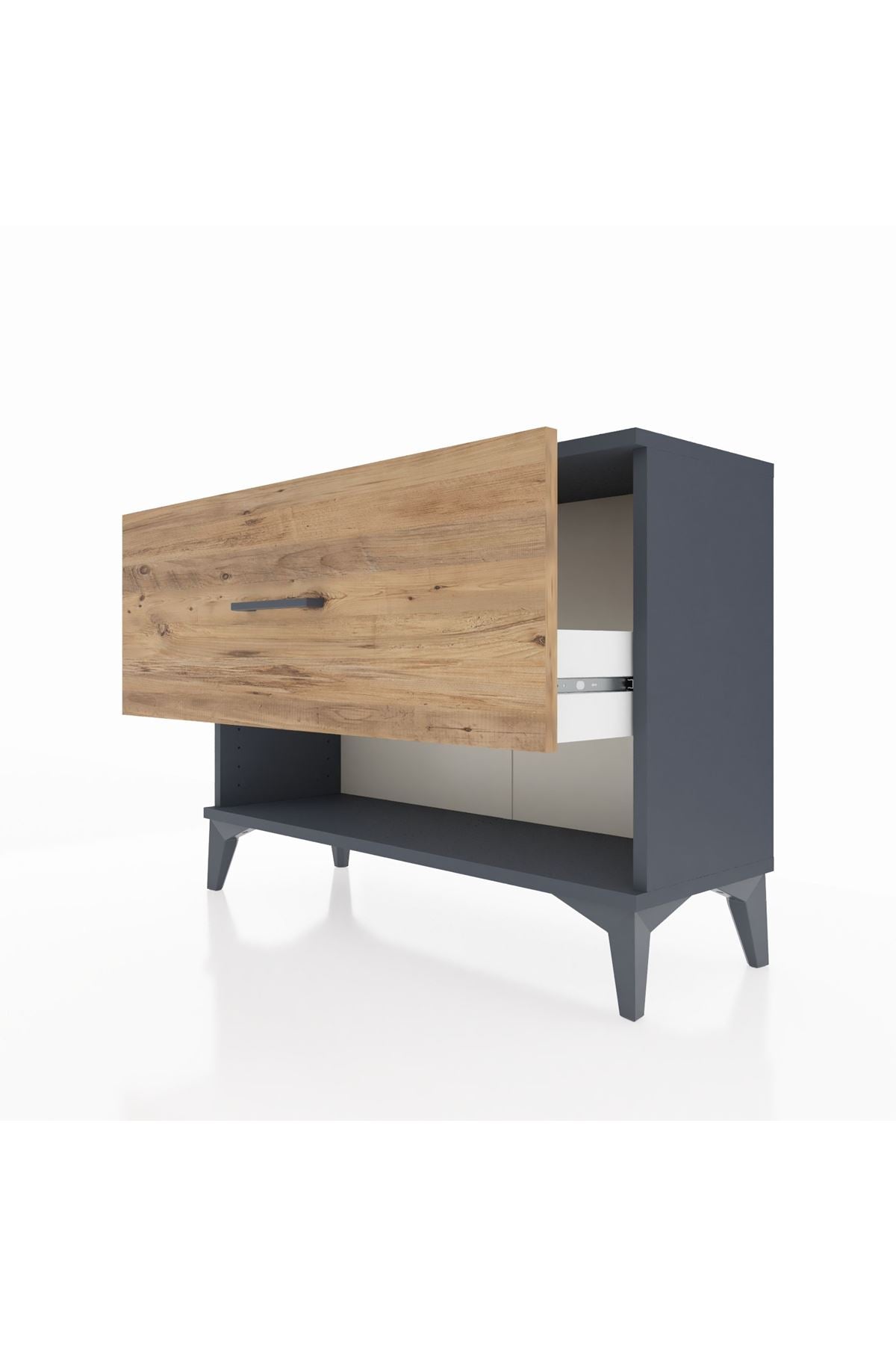 Arges Şifonyer Tek Çekmeceli 88x30x64 Antrasit-Çam