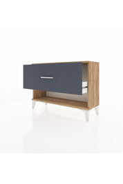 Arges Şifonyer Tek Çekmeceli 88x30x64 Çam-Antrasit