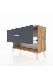 Arges Şifonyer Tek Çekmeceli 88x30x64 Çam-Antrasit