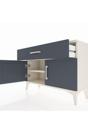 Arges Şifonyer Tek Raflı Tek Çekmeceli 2 Kapaklı 88x30x64 Aytaşı-Antrasit