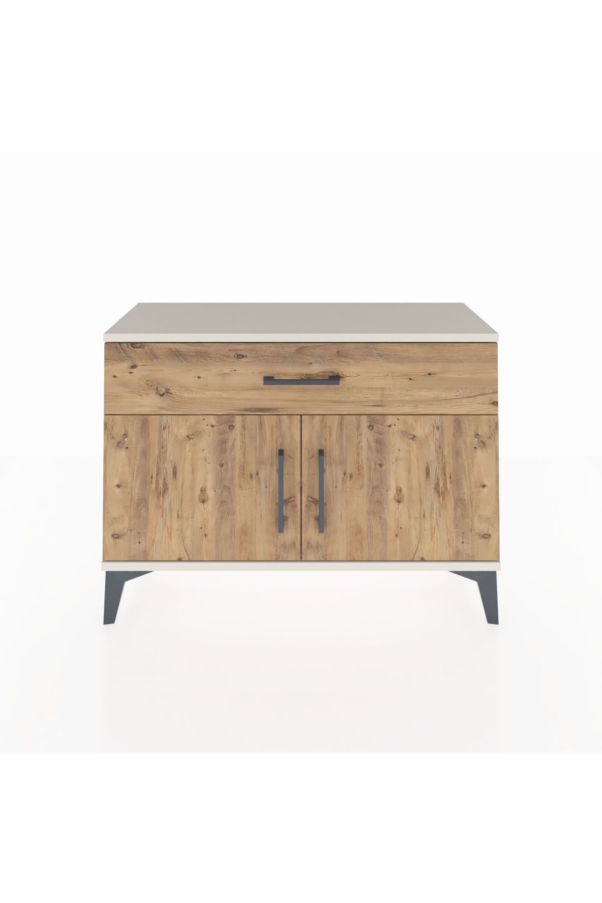 Arges Şifonyer Tek Raflı Tek Çekmeceli 2 Kapaklı 88x30x64 Aytaşı-Çam