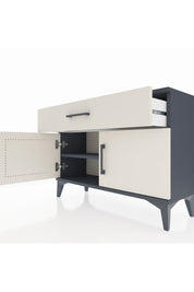 Arges Şifonyer Tek Raflı Tek Çekmeceli 2 Kapaklı 88x30x64 Antrasit-Aytaşı