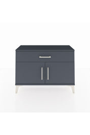 Arges Şifonyer Tek Raflı Tek Çekmeceli 2 Kapaklı 88x30x64 Antrasit-Antrasit