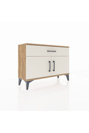 Arges Şifonyer Tek Raflı Tek Çekmeceli 2 Kapaklı 88x30x64 Çam-Aytaşı