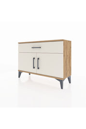 Arges Şifonyer Tek Raflı Tek Çekmeceli 2 Kapaklı 88x30x64 Çam-Aytaşı