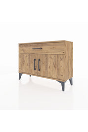 Arges Şifonyer Tek Raflı Tek Çekmeceli 2 Kapaklı 88x30x64 Çam-Çam