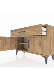 Arges Şifonyer Tek Raflı Tek Çekmeceli 2 Kapaklı 88x30x64 Çam-Çam