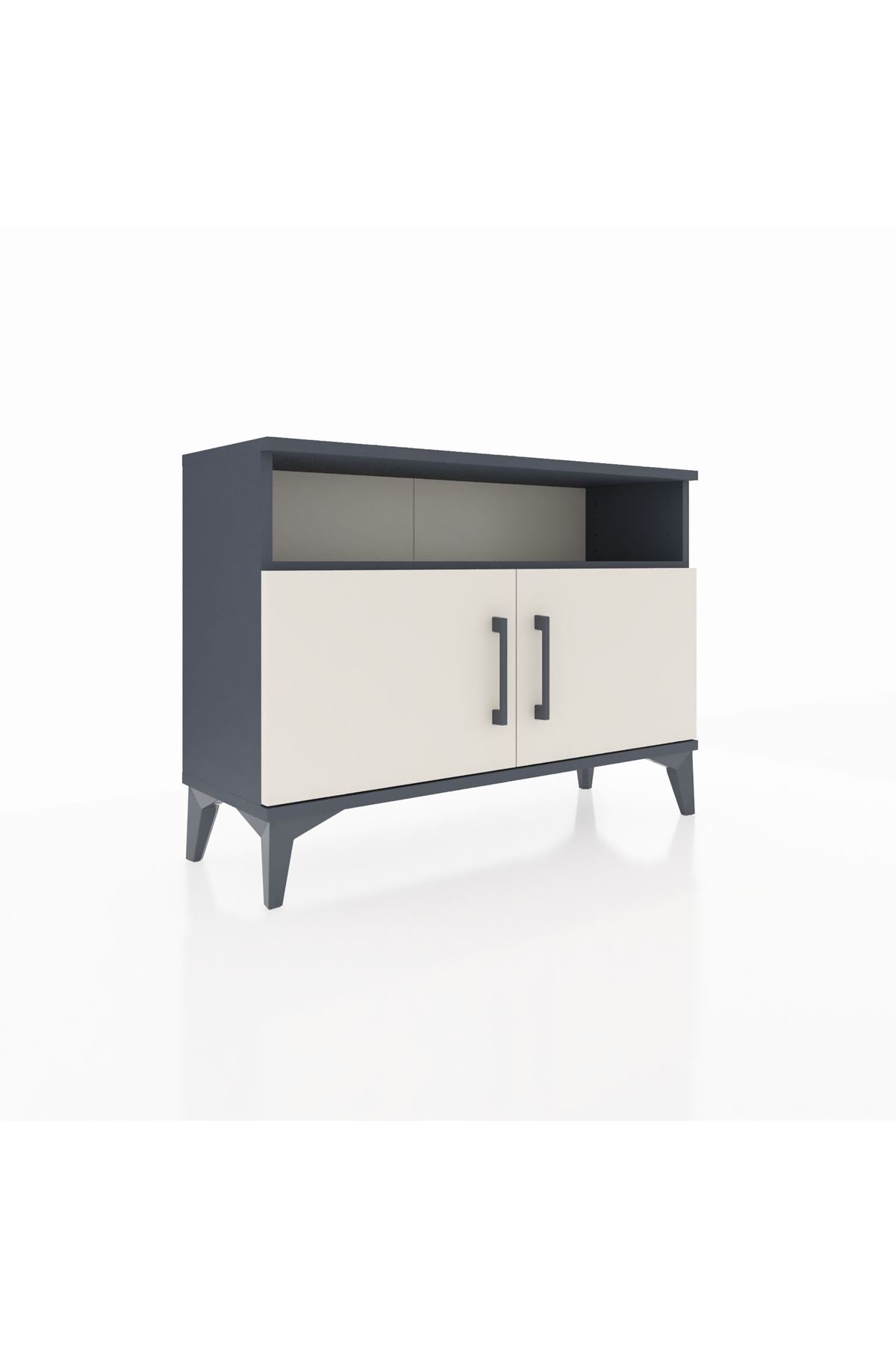 Arges Şifonyer 2 Raflı 2 Kapaklı 88x30x64 Antrasit-Aytaşı