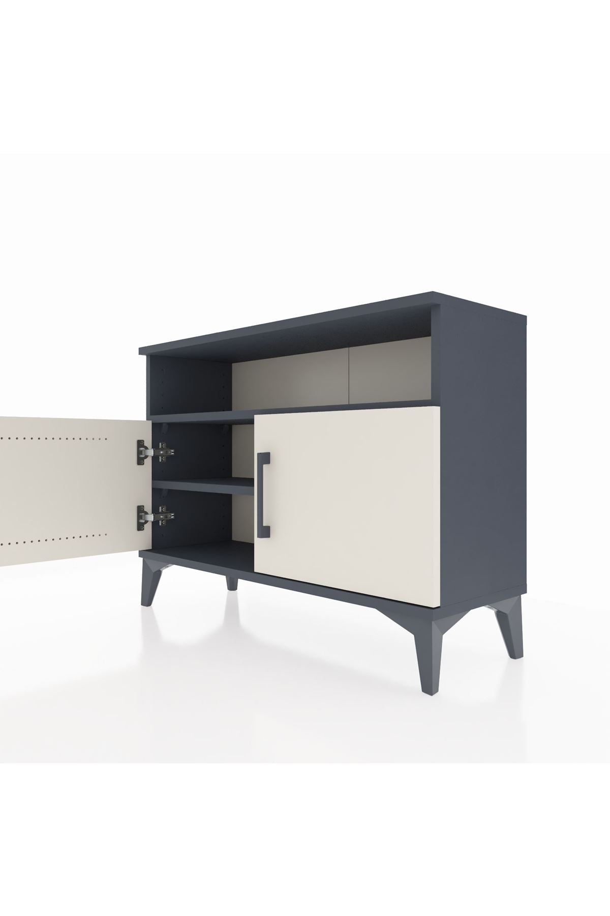 Arges Şifonyer 2 Raflı 2 Kapaklı 88x30x64 Antrasit-Aytaşı