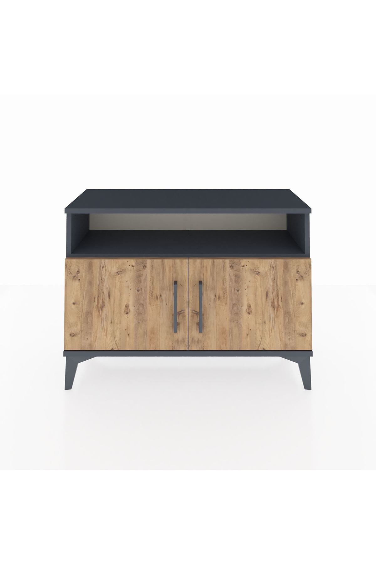 Arges Şifonyer 2 Raflı 2 Kapaklı 88x30x64 Antrasit-Çam