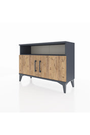 Arges Şifonyer 2 Raflı 2 Kapaklı 88x30x64 Antrasit-Çam